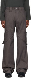 AFFXWRKS Gray Boiler Denim Cargo Pants