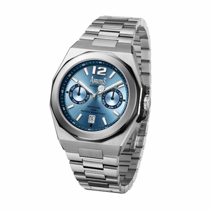 Photo: Arbutus Wall Street Automatic Blue Dial Mens Watch AR2402STS