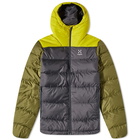 Haglofs Men's Haglöfs Bield Hooded Down Jacket in Magnatite/Aurora