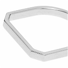 Miansai Men's Thin Hex Ring in Silver