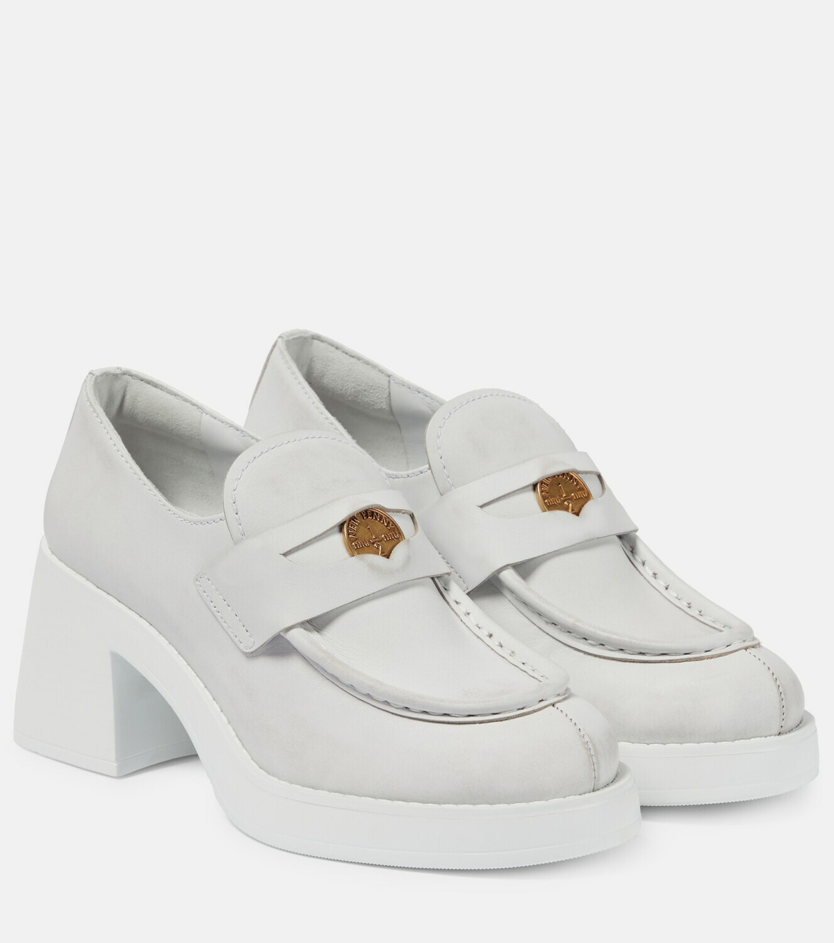 Miu Miu Leather loafer pumps Miu Miu