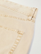 James Perse - Slim-Fit Straight-Leg Brushed Cotton-Blend Twill Trousers - Neutrals