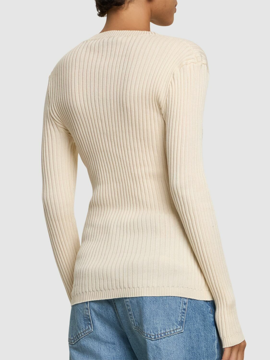 MAGDA BUTRYM Embroidered Cotton Knit Cardigan