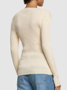 MAGDA BUTRYM Embroidered Cotton Knit Cardigan