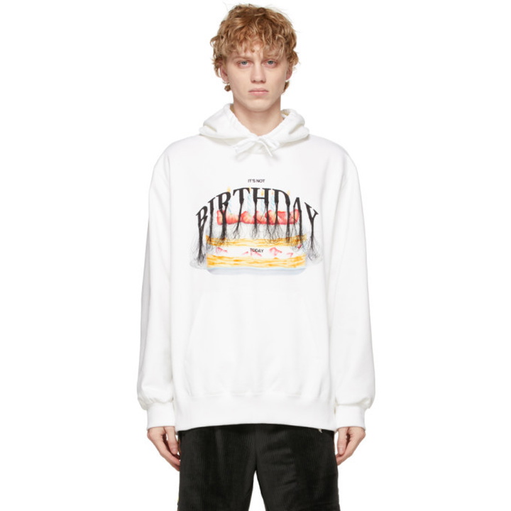 Photo: Doublet White Not Birthday Embroidery Hoodie