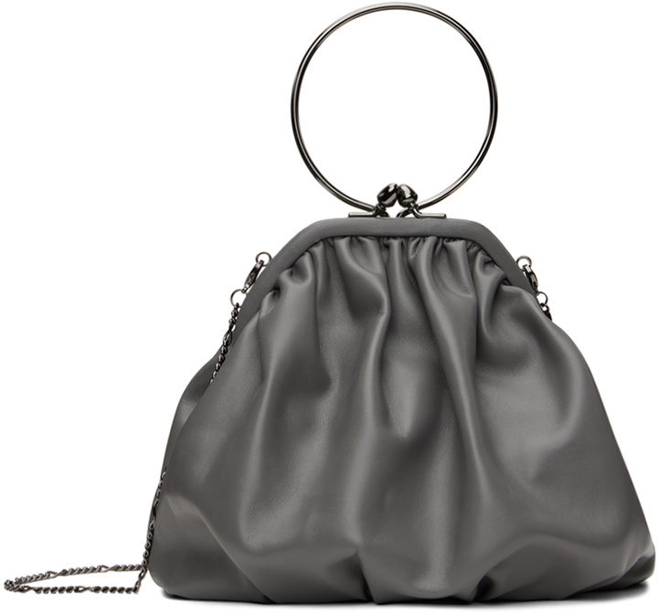 Photo: Yohji Yamamoto Gray discord Clasp Drape Bag