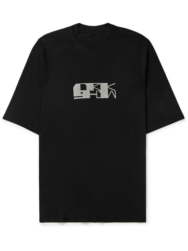 Photo: Rick Owens - Jumbo Oversized Logo-Print Cotton-Jersey T-Shirt - Black