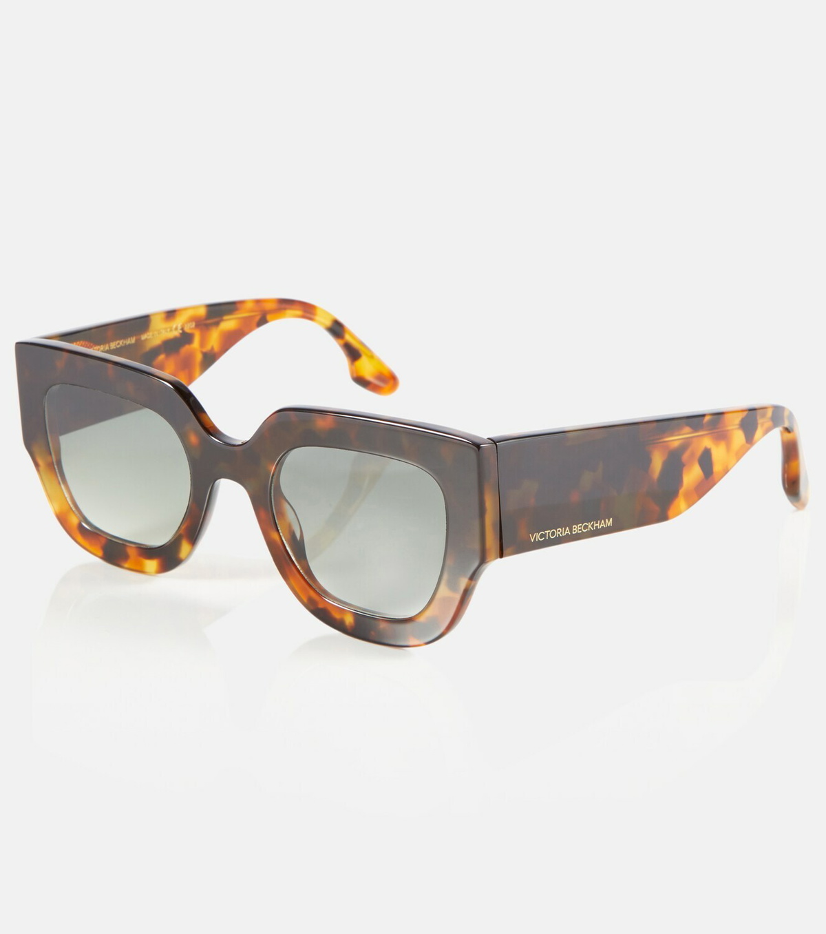 Victoria Beckham Tortoiseshell Square Sunglasses - Yellow & Black - Box Case Victoria Beckham VB666S 001 Women main image 2