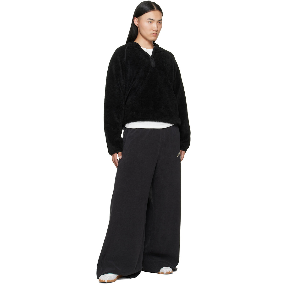 MM6 Maison Margiela Gray Fleece Sweatpants