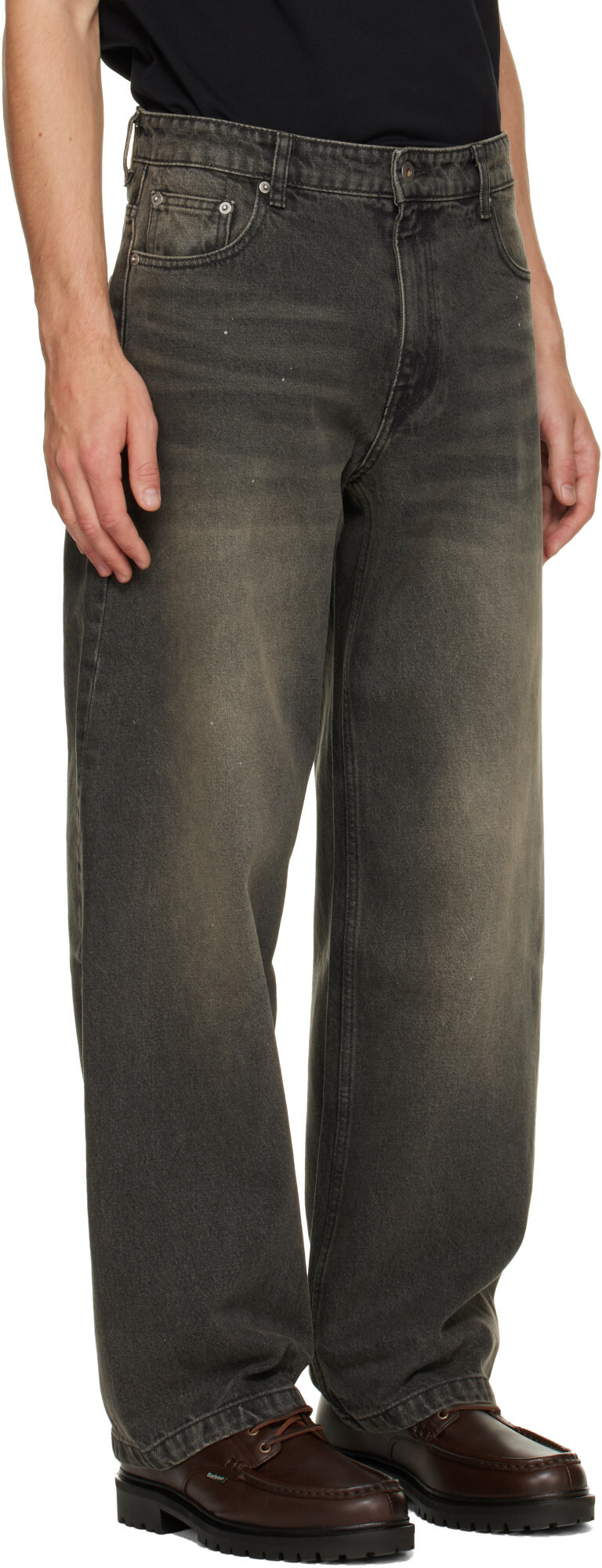 COOR Brown Back Side Washed Jeans