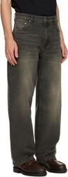 COOR Brown Back Side Washed Jeans
