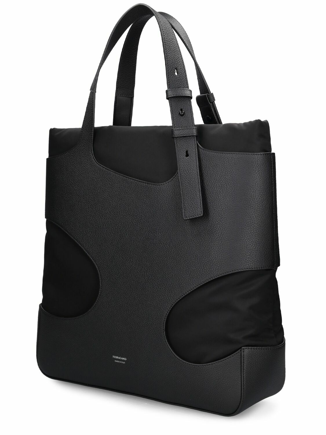 FERRAGAMO - Cut Out Leather Logo Tote Bag Salvatore Ferragamo