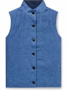 Peter Millar - Journeyman Reversible Linen and Shell Vest - Blue