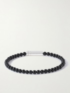 Le Gramme - 11g Sterling Silver and Onyx Beaded Bracelet - Black