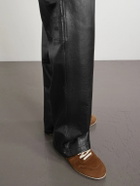 VETEMENTS - Straight-Leg Leather Trousers - Black