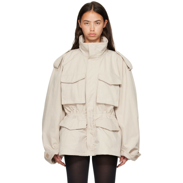 Photo: Balenciaga Beige Hourglass Parka