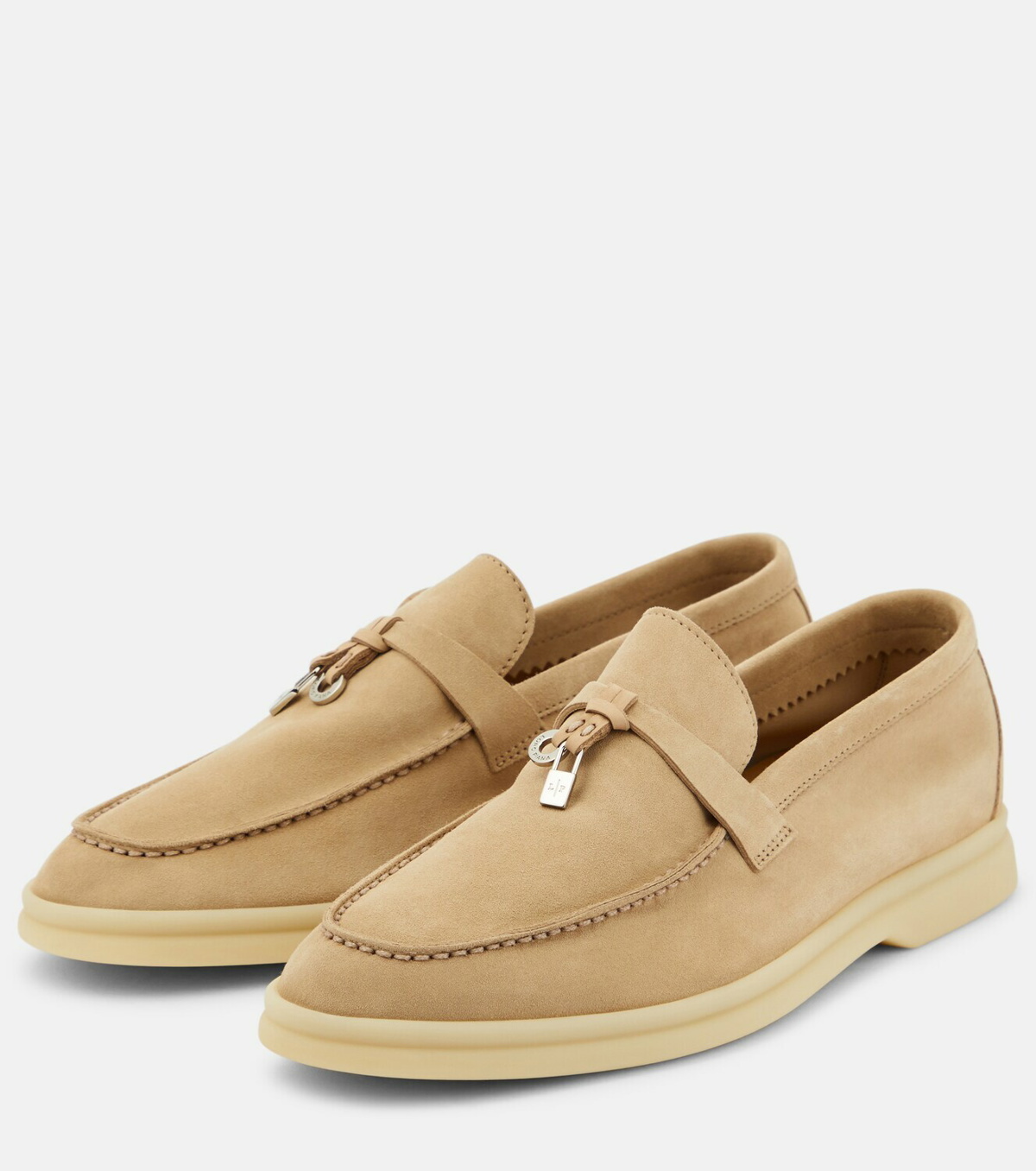 Summer Charms Walk Suede Loafers in Beige - Loro Piana