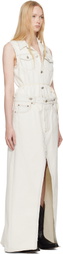 MM6 Maison Margiela Off-White Convertible Denim Maxi Dress