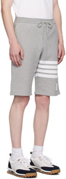 Thom Browne Gray 4-Bar Shorts