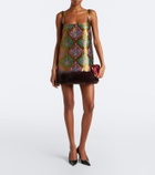 Retrofête Sulvie brocade minidress