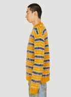 Fluffy Stripe Sweater in Orange