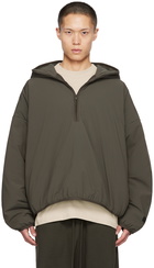 Fear of God ESSENTIALS Gray Half-Zip Hoodie