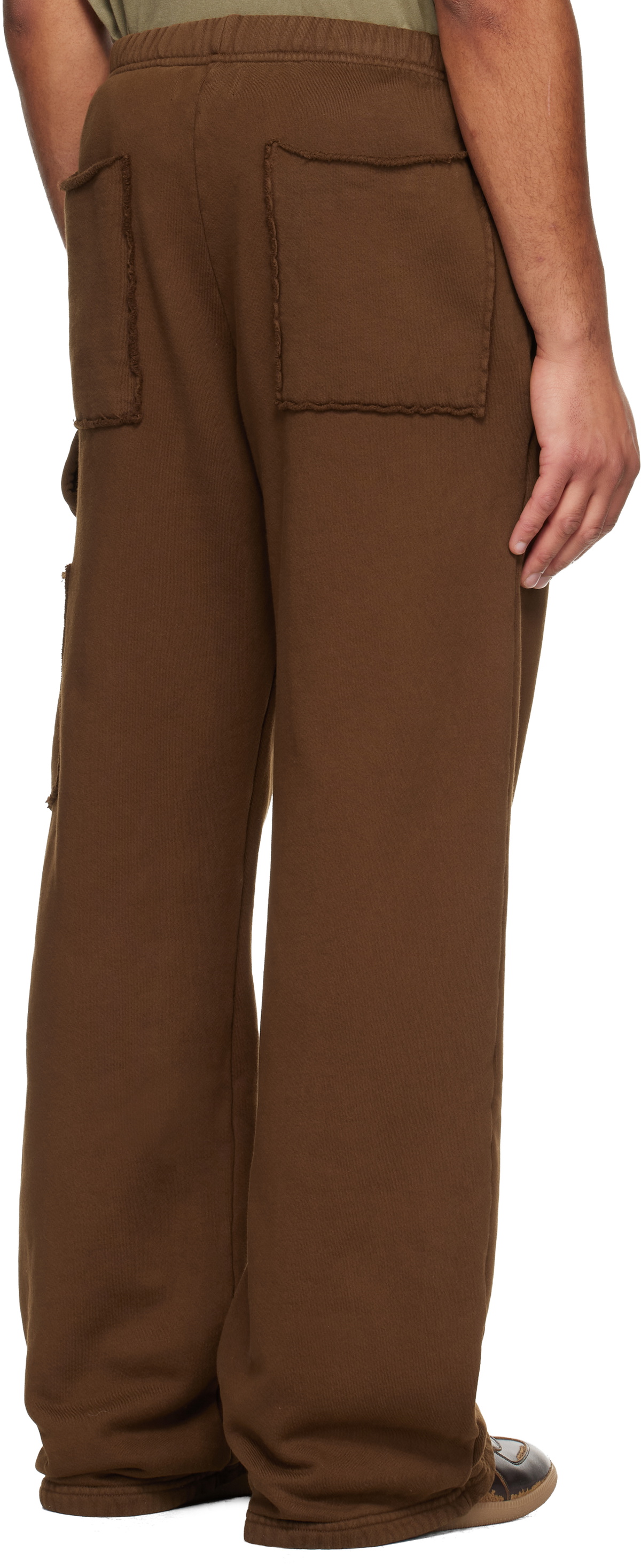 Les Tien Brown Heavyweight Utility Puddle Sweatpants