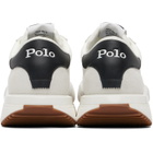 Polo Ralph Lauren White Train 89 Suede & Mesh Sneakers