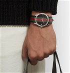 Gucci - G-Timeless 38mm Stainless Steel and Striped Leather Watch - Black