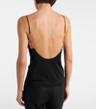 Saint Laurent Cassandre chain-detail jersey camisole