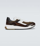 Berluti Pulse leather and fabric sneakers