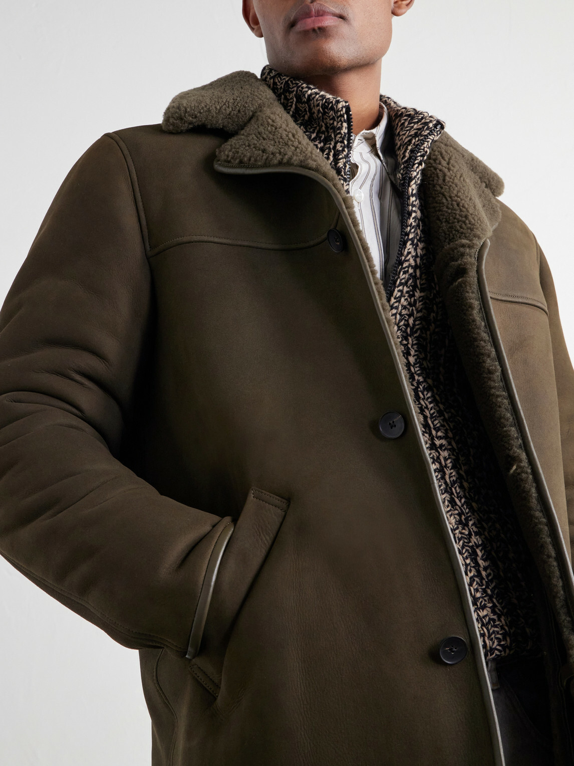 Mr P. - Shearling Coat - Green
