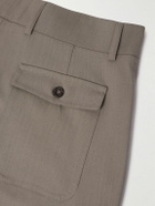 De Bonne Facture - Straight-Leg Pleated Wool Shorts - Green