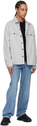Hugo Gray Oversize-Fit Overshirt