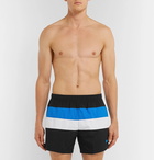 Hugo Boss - Mid-Length Striped Swim Shorts - Blue