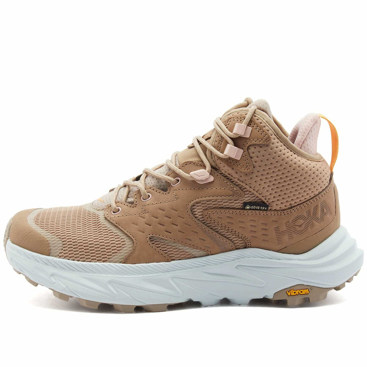 Hoka One One Women's Anacapa 2 Mid GTX Sneakers in Dune/Ice