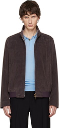 Paul Smith Brown Two-Tone Cotton Cord Bomber Jacket