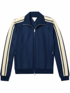 Bottega Veneta - Striped Wool-Flannel Track Jacket - Blue