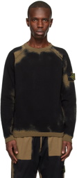 Stone Island Black & Taupe Raglan Sweatshirt