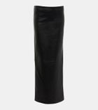 Mônot Leather maxi skirt