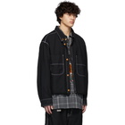 Doublet Black Wool Cut-Off Jacket