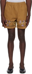 Bode Brown Autumn Royal Shorts