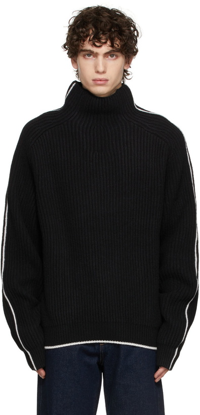 Photo: Tom Wood Black Rib Knit Turtleneck