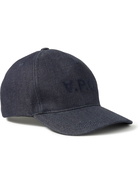 A.P.C. - Logo-Flocked Denim Baseball Cap - Blue