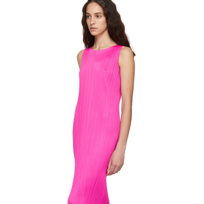 Pleats Please Issey Miyake Pink Colorful Basics 2 Dress Pleats