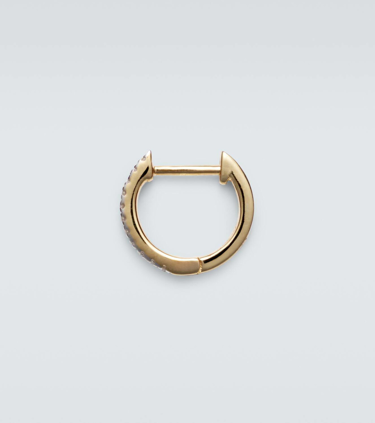 Mateo 14kt gold single hoop earring with diamonds