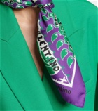 Valentino Floral silk twill scarf