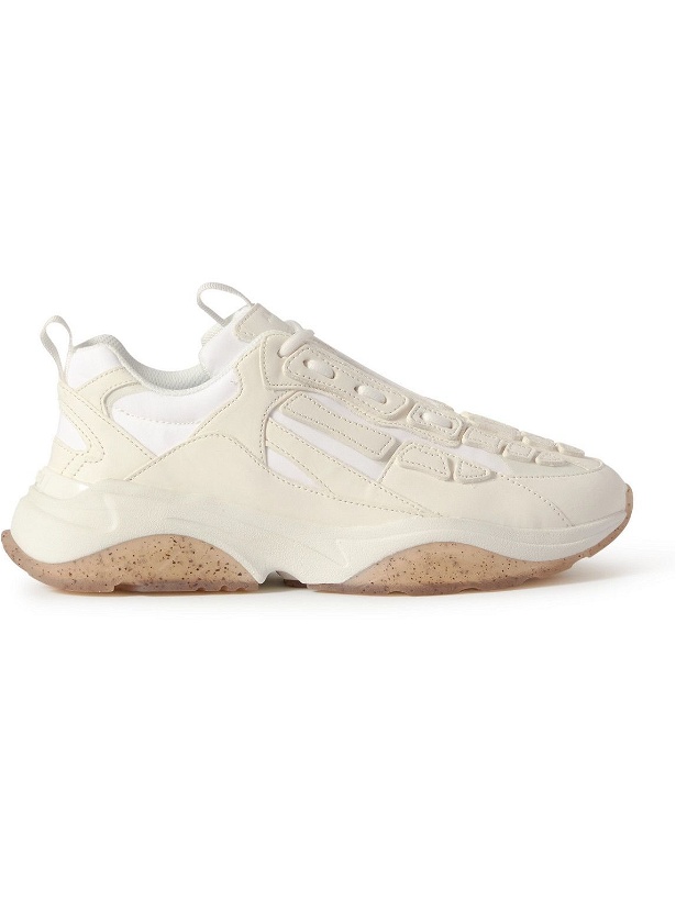 Photo: AMIRI - Bone Runner Leather and Suede-Trimmed Canvas Sneakers - White