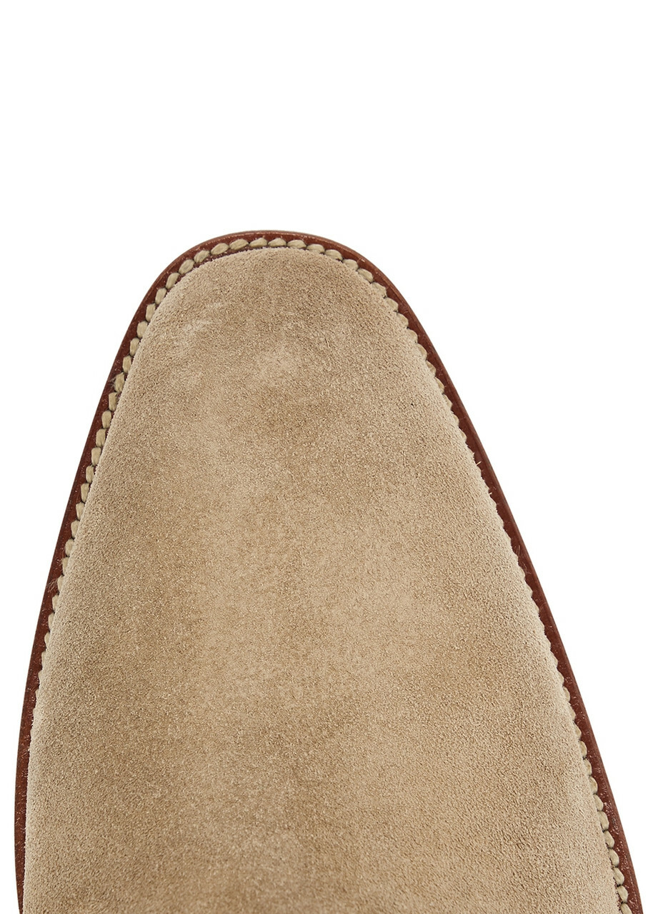 Saint Laurent Wyatt 30 Suede Chelsea Boots Tan Saint Laurent