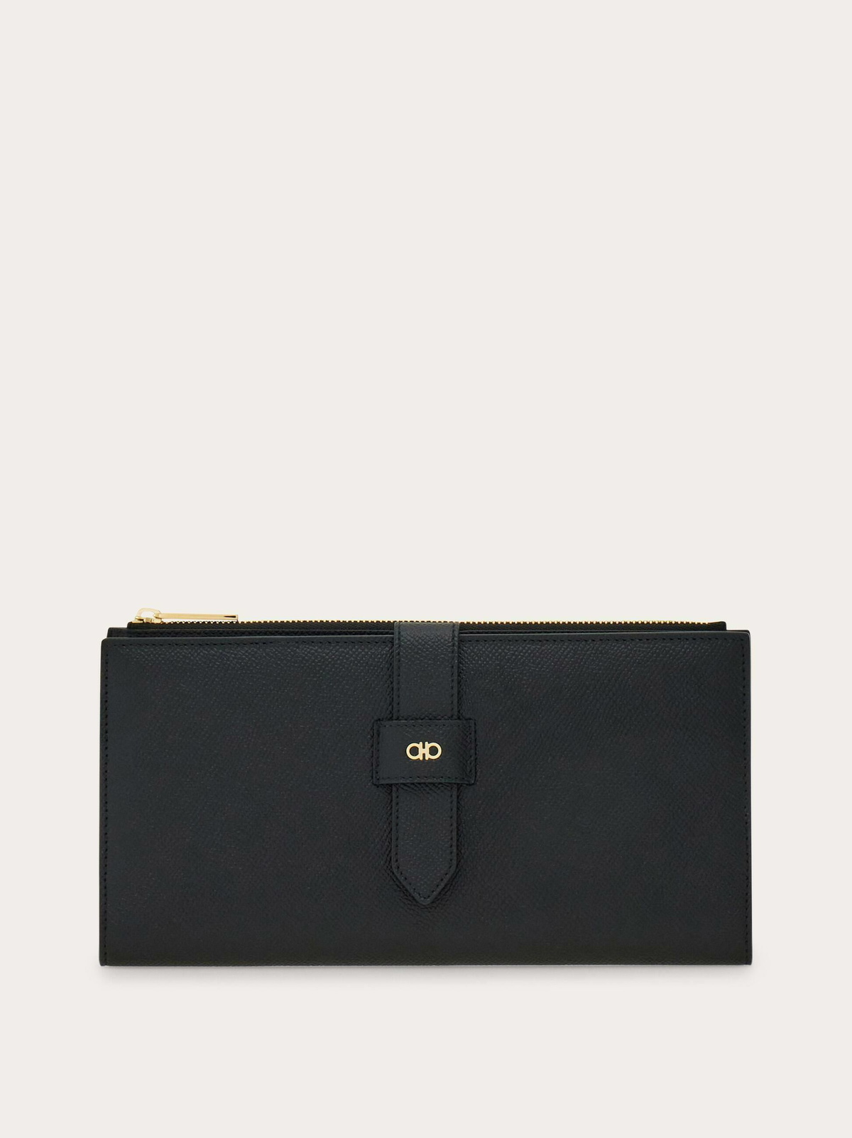 Ferragamo Mens Gancini document holder in Black